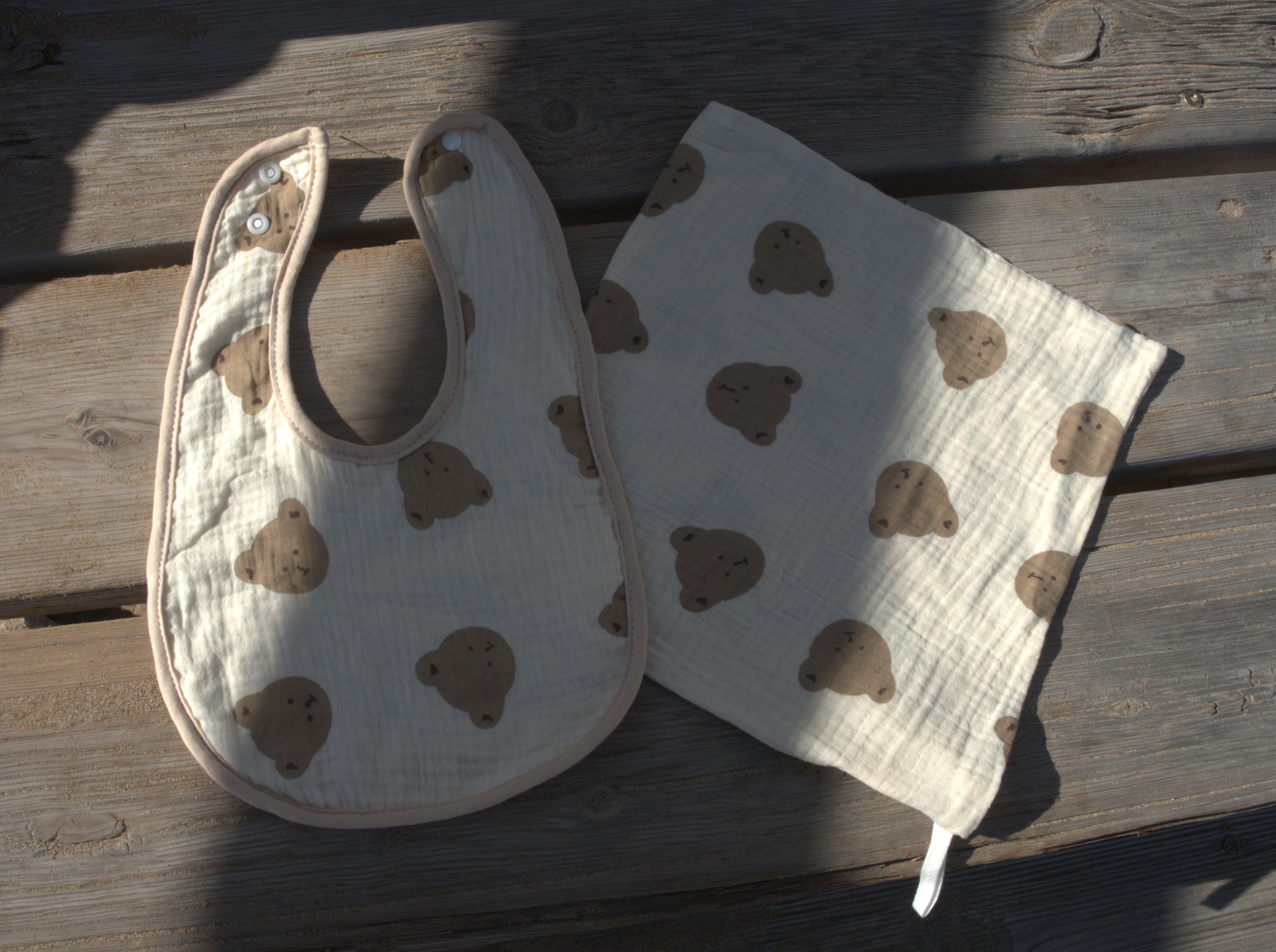 Baberito y muselina osito