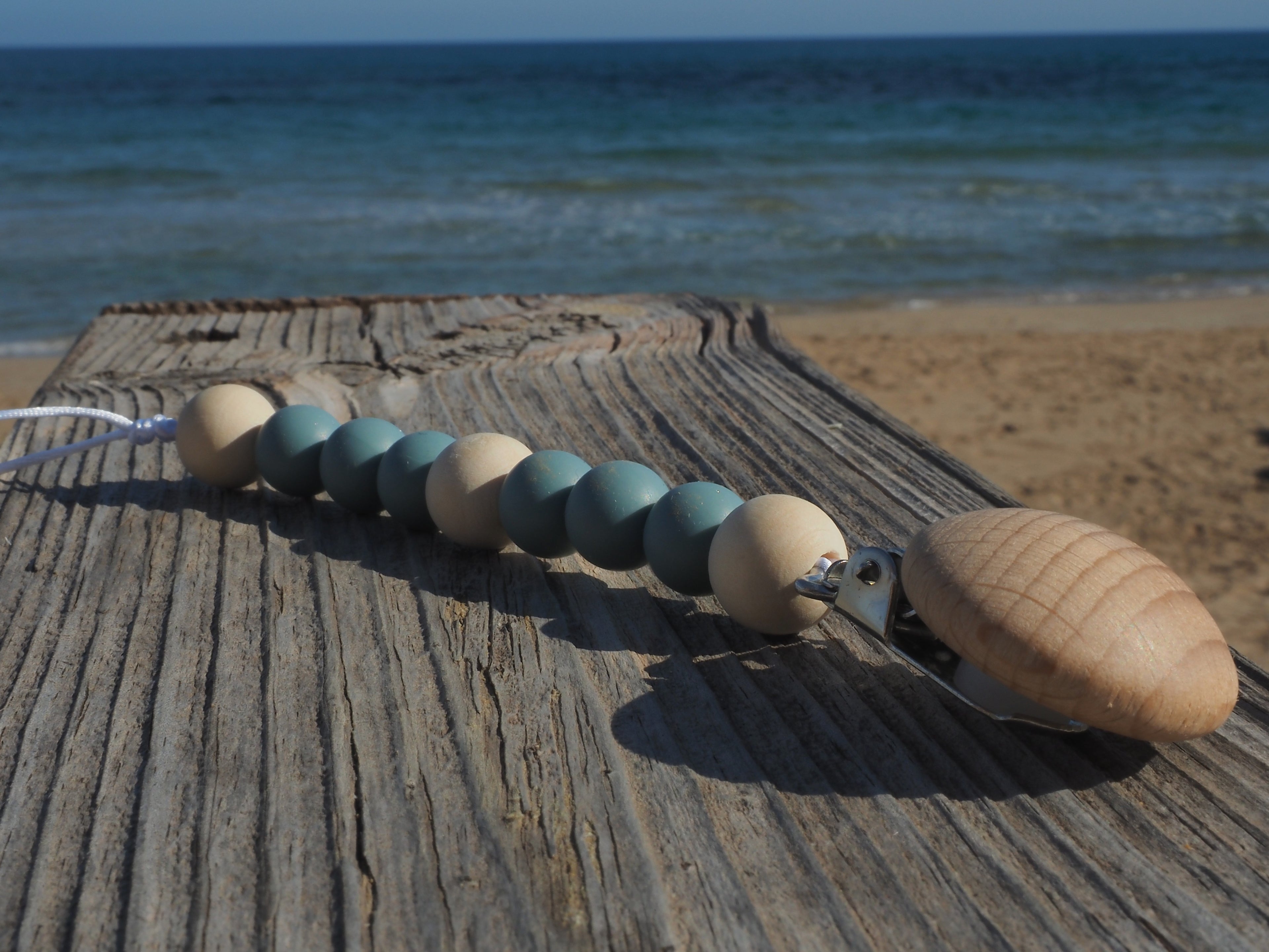 Chupetero clásico azul bebé